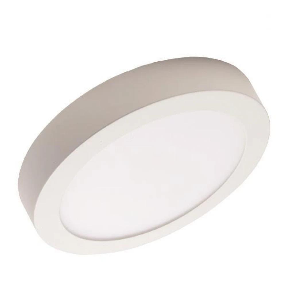 ΦΩΤΙΣΤΙΚΟ ΕΞΩΤΕΡΙΚΟ LED SLIM Θερμό Λευκό 3000K Φ225 24W ΛΕΥΚΟ PLUS