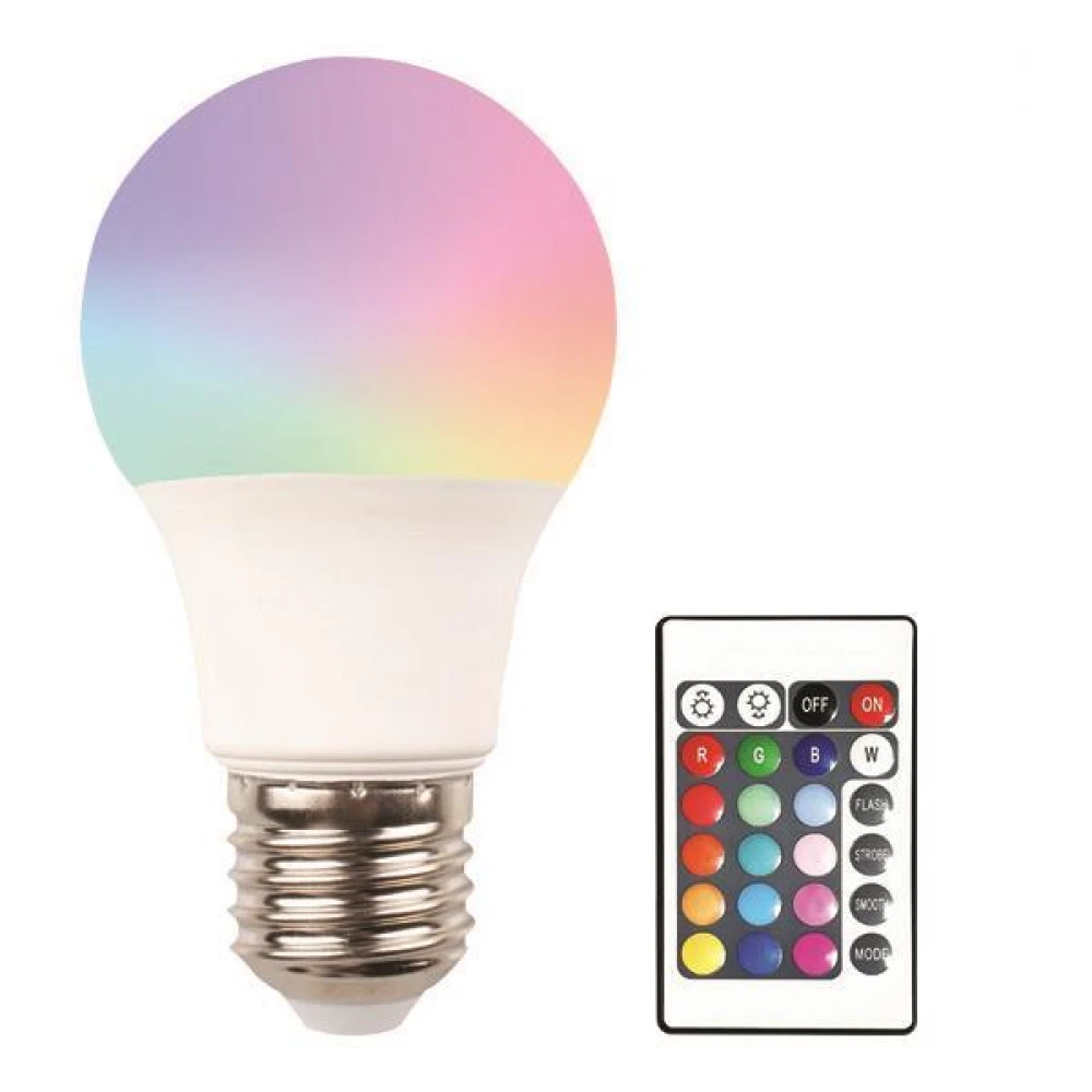 ΛΑΜΠΑ LED 9W Ε27 ΜΕ ΤΗΛΕΧΕΙΡΙΣΤΗΡΙΟ 220-240V RGBW EUROLAMP