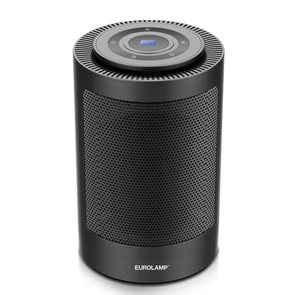 ΑΕΡΟΘΕΡΜΟ ΚΕΡΑΜΙΚΟ 1500W ΚΥΚΛΙΚΟ ΜΑΥΡΟ ΜΕ ΤΗΛΕΧΕΙΡΙΣΤΗΡΙΟ EUROLAMP