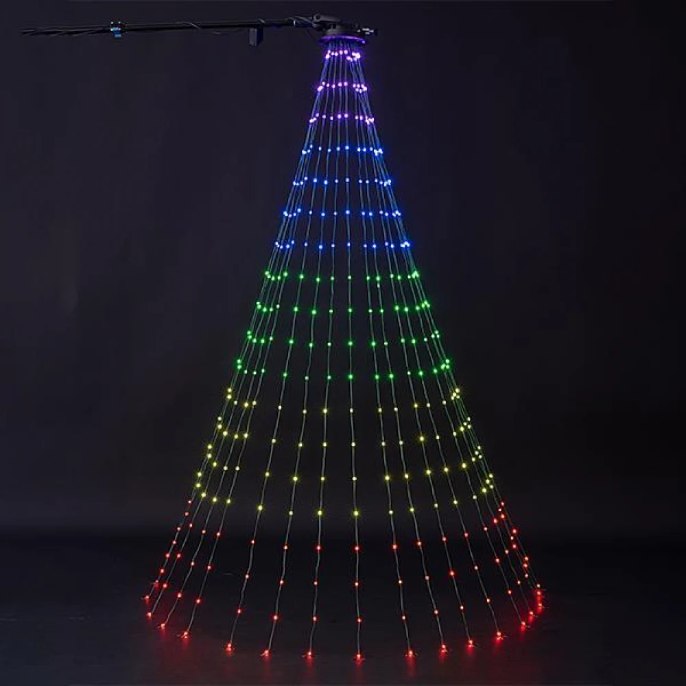 ΧΤΑΠΟΔΙ, 342 SMART MINI LED, 5V ΜΕΤΑΣΧΗΜΑΤΙΣΤΗΣ,  ΕΛΕΓΧΟΣ ΠΡΟΓΡΑΜΜΑΤΟΣ ΜΕ ΕΦΑΡΜΟΓΗ, ΠΡΑΣΙΝΟ ΚΑΛΩΔΙΟ ΠΛΑΚΕ, RGBW LED, ΠΡΟΕΚΤΑΣΗ ΠΑΡΟΧΗΣ 5m, ΑΝΑ 10cm, IP44 Magic Christmas