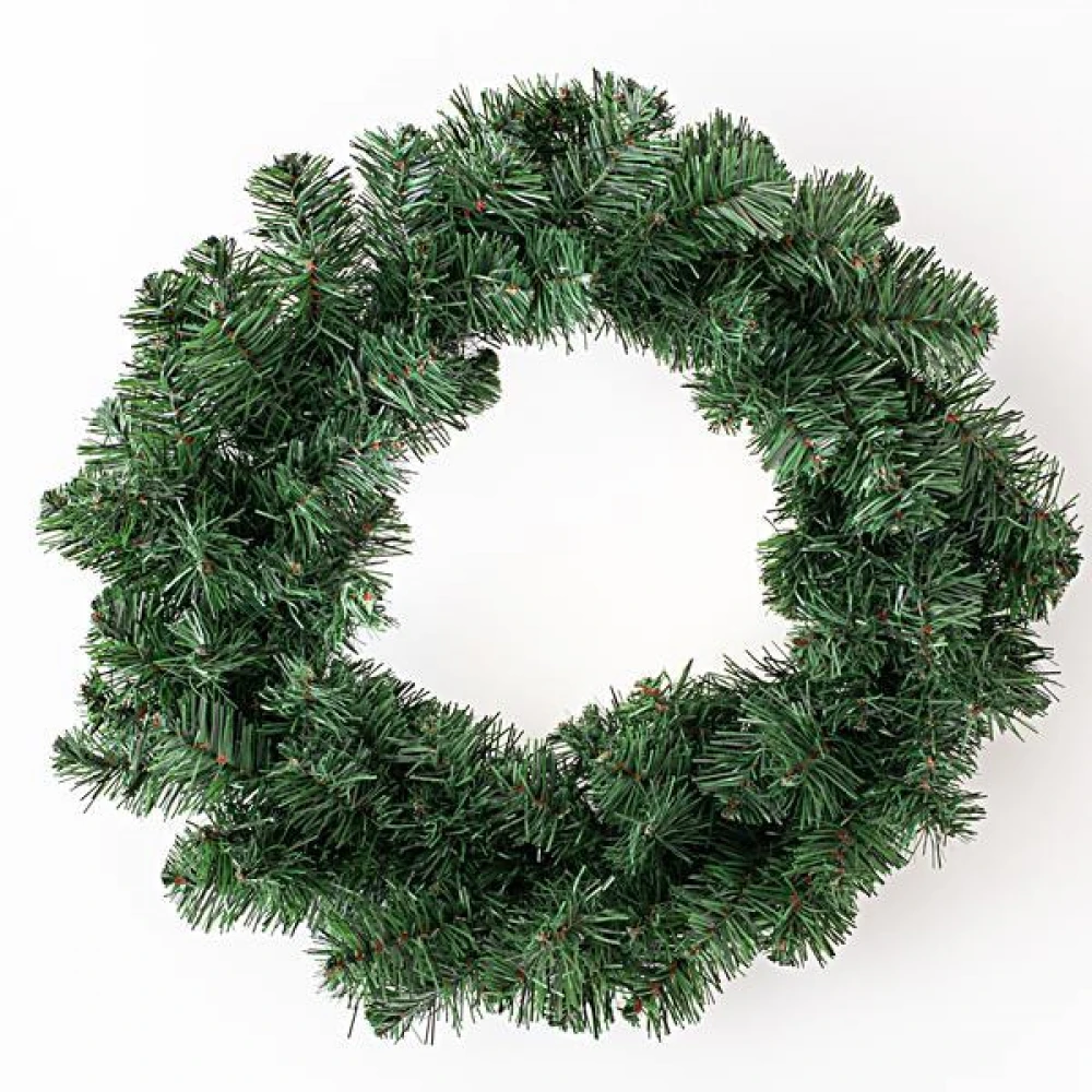 ΣΤΕΦΑΝΙ ΕΛΑΤΟΥ 60cm, ΠΡΑΣΙΝΟ, Φ8cm Magic Christmas