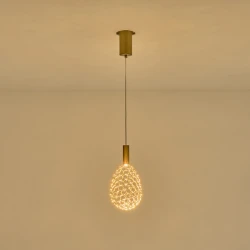 ΦΩΤΙΣΤΙΚΟ ΜΟΝΟΦΩΤΟ ΜΕΤΑΛΛO ΟΒΑΛ LED LED 6,3W 3000K 648lm 140x1580mm ΧΡΥΣΟ ARTE ILLUMINA PERFORATO