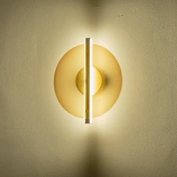 ΑΠΛΙΚΑ ΤΟΙΧΟΥ LED AΛΟΥΜΙΝΙΟ ΜΕ ΓΥΑΛΙ 10W 3000K 1200lm  Φ300x1320mm MEΛΙ ARTE ILLUMINA DISC