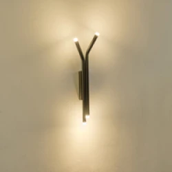 ΑΠΛΙΚΑ TOIXOY LED 10W 3000K 1000lm 400X75mm ΜΑΥΡΟ ΑΛΟΥΜΙΝΙΟΥ ARTE ILLUMINA CASCADE