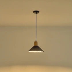 ΦΩΤΙΣΤΙΚΟ ΚΡΕΜΑΣΤΟ ΓΥΨΙΝΟ ΜΑΥΡΟ 1XE27 MAX 15W 250X250X180mm ARTE ILLUMINA PLASTER SERIES
