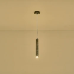 ΦΩΤΙΣΤΙΚΟ ΚΡΕΜΑΣΤΟ ΓΥΨΙΝΟ ΜΑΥΡΟ GU10 MAX 3W 45X45X300mm ARTE ILLUMINA SALPICO