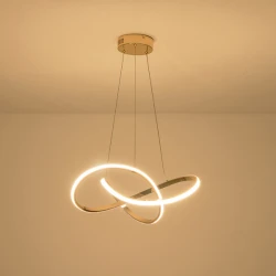 ΦΩΤΙΣΤΙΚΟ ΚΡΕΜΑΣΤΟ ΑΛΟΥΜΙΝΙΟΥ LED 30W 3000Κ 2000lm Φ60mm ΧΡΥΣΟ ARTE ILLUMINA SATURN