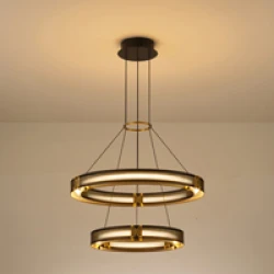 ΦΩΤΙΣΤΙΚΟ ΚΡΕΜΑΣΤΟ LED 62W 3000K 6200lm 620X1200mm ΑΛΟΥΜΙΝΙΟΥ ΜΑΥΡΟ -ΧΡΥΣΟ ARTE ILLUMINA LUIS