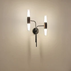 ΑΠΛΙΚΑ TOIXOY LED 2X6W 3000K 1200lm 420X130mm ΑΛΟΥΜΙΝΙΟ  ΜΑΥΡΟ ΧΡΥΣΟ ARTE ILLUMINA VELAS