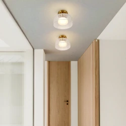 ΑΠΛΙΚΑ ΤΟΙΧΟΥ ΓΥΑΛΙ METAΛΟ ΜΕ ΓΥΑΛΙ LED 8W 3000Κ 624lm 200Χ200mm  ΜΠΡΟΝΖΕ ΚΑΙ ΔΙΑΦΑΝΟ ARTE ILLUMINA NIMBUS
