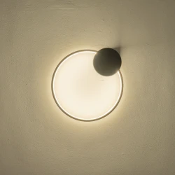 ΑΠΛΙΚΑ ΤΟΙΧΟΥ LED  ΑΛΟΥΜΙΝΙΟ 40W 3000Κ 3120lm 1300X1385mm ΜΑΥΡΟ ME ΜΠΡΟΝΖΕ ARTE ILLUMINA AERO