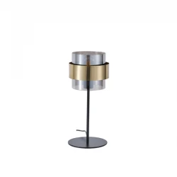 ΦΩΤΙΣΤΙΚΟ ΕΠΙΤΡΑΠΕΖΙΟ E27 Max 15W 180X415mm ΜΑΥΡΟ ΧΡΥΣΟ ARTE ILLUMINA RELIAC