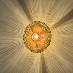ΑΠΛΙΚΑ ΤΟΙΧΟΥ ΒΑΜΒΟΟ 1XE27 MAX 15W 400X140mm ΚΑΦΕ -ΜΑΥΡΟ ARTE ILLUMINA CYCLONE