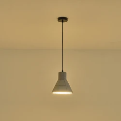 ΦΩΤΙΣΤΙΚΟ ΚΡΕΜΑΣΤΟ ΓΥΨΙΝ0 ΓΚΡΙ1XE27 MAX 15W 200X200X210mm ARTE ILLUMINA PLASTER SERIES