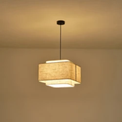 ΦΩΤΙΣΤΙΚΟ ΚΡΕΜΑΣΤΟ ΥΦΑΣΜΑ  1XΕ27 MAX 60W ΜΠΕΖ Φ400Χ1090mm ARTE ILLUMINA LOFT