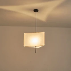 ΦΩΤΙΣΤΙΚΟ ΚΡΕΜΑΣΤΟ ΥΦΑΣΜΑ  1XΕ27 MAX 15W  Φ480ΧH900mm ΜΠΕΖ ARTE ILLUMINA URBAN