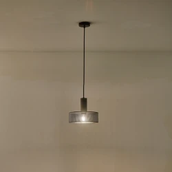 ΦΩΤΙΣΤΙΚΟ ΚΡΕΜΑΣΤΟ ΓΥΨΙΝΟ ΜΑΥΡΟ1XE27 MAX 40W 255X255X200mm ARTE ILLUMINA SCOURO