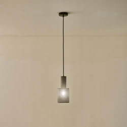 ΦΩΤΙΣΤΙΚΟ ΚΡΕΜΑΣΤΟ ΓΥΨΙΝΟ ΜΑΥΡΟ1XE27 MAX 40W 120X120X260mm ARTE ILLUMINA SCOURO