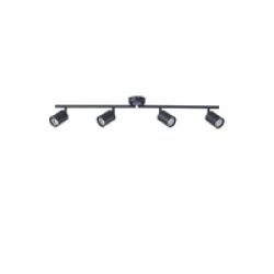 ΣΠΟΤ ΜΕΤΑΛΛΙΚΟ 4ΦΩΤΟ ΜΑΥΡΟ 4XGU10  Max 7W 790X80X165mm ARTE ILLUMINA OLYMP