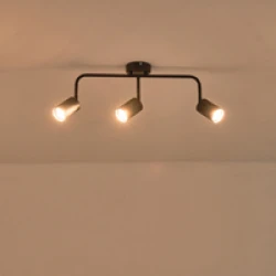 ΣΠΟΤ ΜΕΤΑΛΛΙΚΟ ΤΡΙΦΩΤΟ ΜΑΥΡΟ 3XGU10 Max 7W  500X90X230mm ARTE ILLUMINA OLYMP