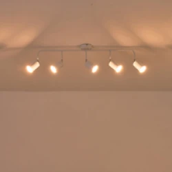 ΣΠΟΤ ΜΕΤΑΛΛΙΚΟ 5ΦΩΤΟ ΛΕΥΚΟ 5XGU10 Max 7W  800X90X230mm ARTE ILLUMINA OLYMP