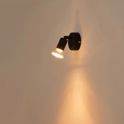 ΣΠΟΤ ΚΙΝΗΤΟ ΜΕΤΑΛΛΙΚΟ Max 7W  ΜΑΥΡΟ 1XGU10 D70XH105mm ARTE ILLUMINA VORRAS