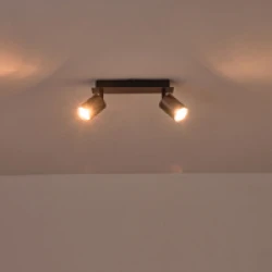 ΣΠΟΤ ΑΛΟΥΜΙΝΙΟΥ ΓΚΡΙ  ΔΙΦΩΤΟ 2XGU10  250X80X120mm ARTE ILLUMINA LUXY