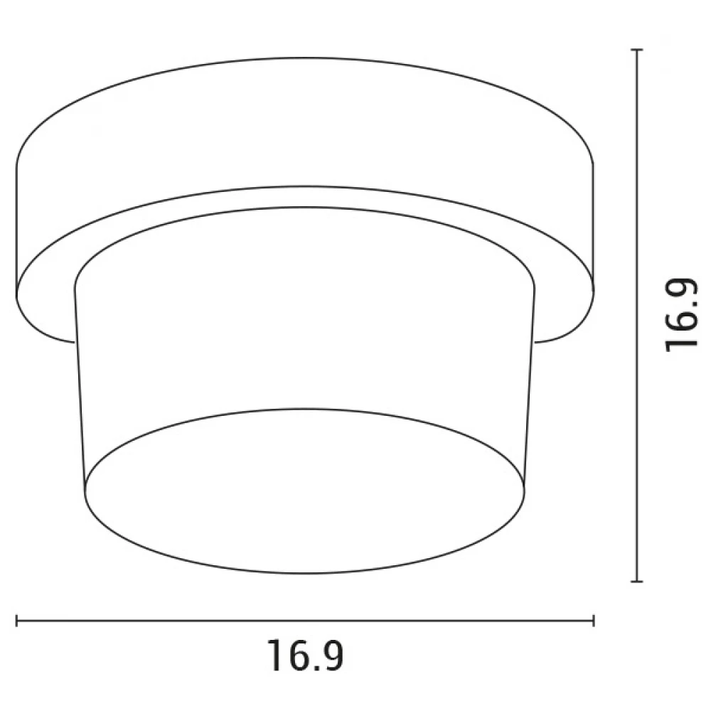 Απλίκα Τοίχου Στρογγυλή LED 12W Φ169X100 3000K IP65 Μαύρη PRO - Eurolamp