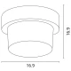 Απλίκα Τοίχου Στρογγυλή LED 12W Φ169X100 3000K IP65 Μαύρη PRO - Eurolamp