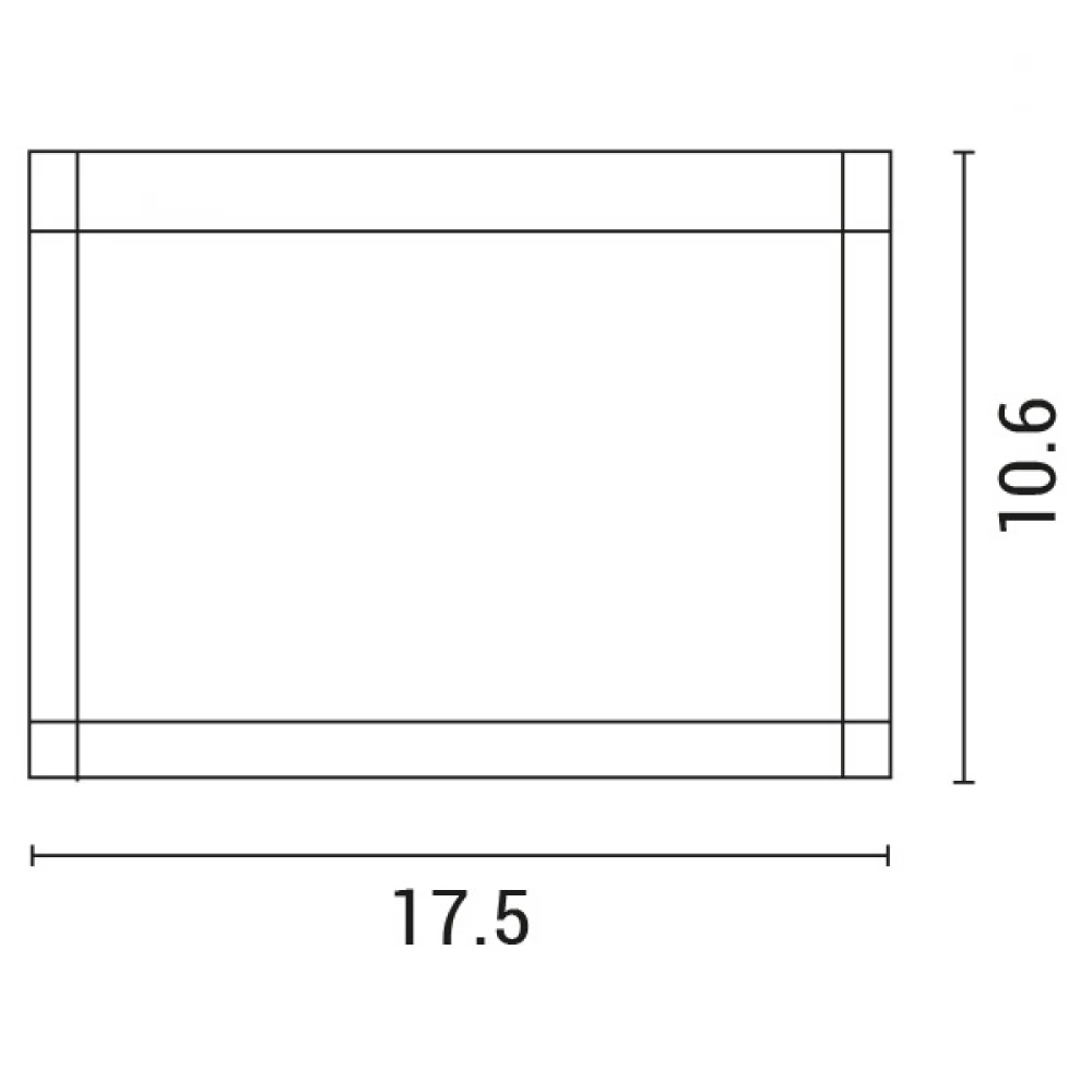 Απλίκα Τοίχου Οβάλ LED SLIM 12W 175X50X106 3000K IP54 Μαύρη PRO - Eurolamp