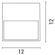 Απλίκα Τοίχου SLIM LED 3W 120X120X12 3000K IP65 Λευκή PLUS Eurolamp