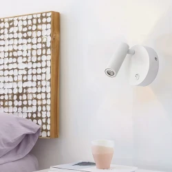 Απλίκα Κρεβατιού Ανάγνωσης "HERMES 1" 3W LED 3000K Λευκό PRO - Eurolamp