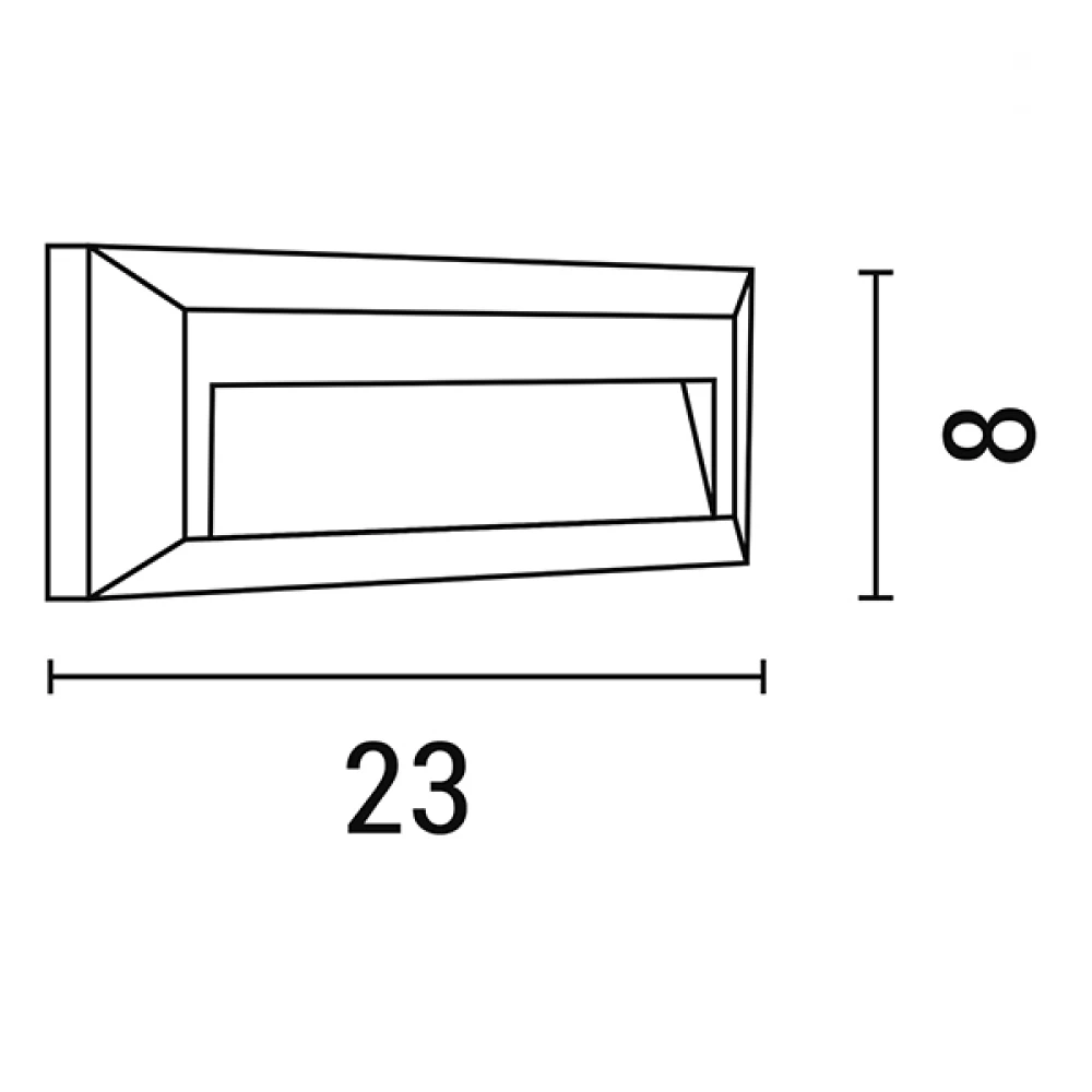 ΑΠΛΙΚΑ ΤΟΙΧΟΥ LED SLIM 2W IP65 220-240V 230X80X27mm ΓΚΡΙ PRO