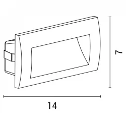 ΦΩΤΙΣΤΙΚΟ ΧΩΝΕΥΤΟ LED 3W IP54 220-240V 140X70X70mm ΜΑΥΡΟ PRO