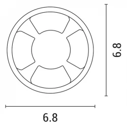 ΦΩΤΙΣΤΙΚΟ ΔΑΠΕΔΟΥ ΕΞΩΤΕΡΙΚΟ 4F LED 3W IP65 12V Φ68X24mm ΜΑΥΡΟ PRO