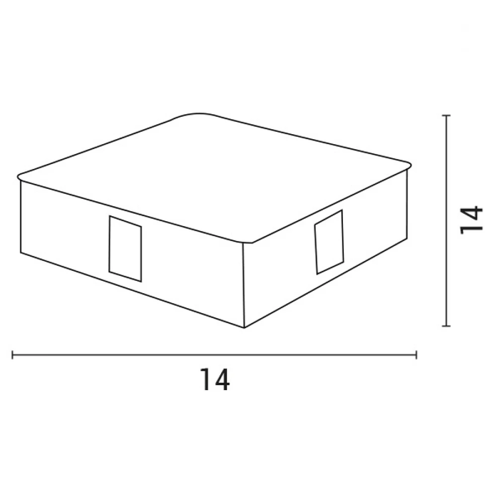 ΦΩΤΙΣΤΙΚΟ ΤΟΙΧΟΥ ΤΕΤΡΑΓΩΝΟ LED 3X4W Φ140x140x45 3000K IP44 ΛΕΥΚΟ PLUS