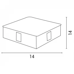 ΦΩΤΙΣΤΙΚΟ ΤΟΙΧΟΥ ΤΕΤΡΑΓΩΝΟ LED 3X4W Φ140x140x45 3000K IP44 ΛΕΥΚΟ PLUS
