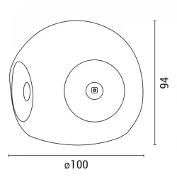 ΦΩΤΙΣΤΙΚΟ ΤΟΙΧΟΥ ΣΤΡΟΓΓΥΛΟ LED 8W Φ100x94 3000K IP65 ΛΕΥΚΟ PLUS
