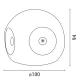 ΦΩΤΙΣΤΙΚΟ ΤΟΙΧΟΥ ΣΤΡΟΓΓΥΛΟ LED 8W Φ100x94 3000K IP65 ΛΕΥΚΟ PLUS