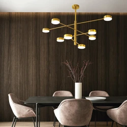 ΦΩΤΙΣΤΙΚΟ ΚΡΕΜΑΣΤΟ 8ΦΩΤΟ LED 96W 100X65X20 ΧΡΥΣΟ- EUROLAMP