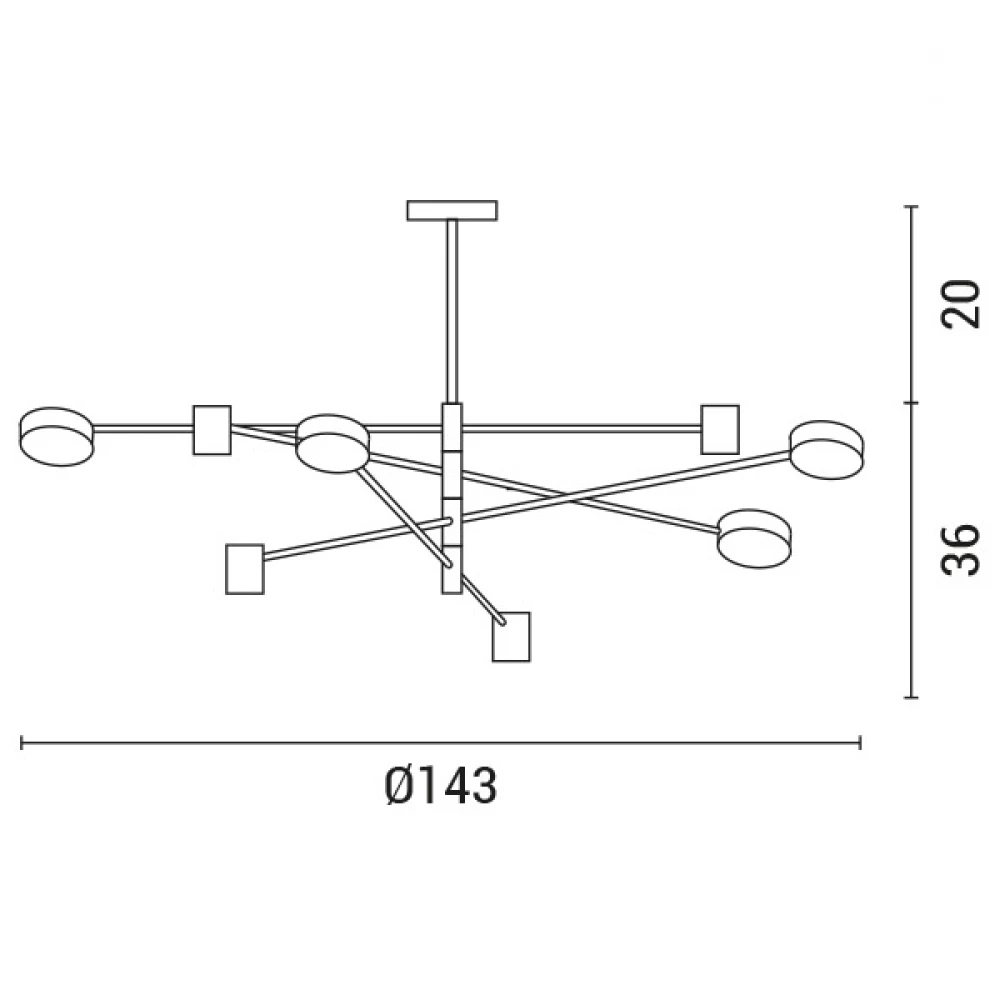 ΦΩΤΙΣΤΙΚΟ ΚΡΕΜΑΣΤΟ 8ΦΩΤΟ LED 48W 143X36 ΧΡΥΣΟ - EUROLAMP