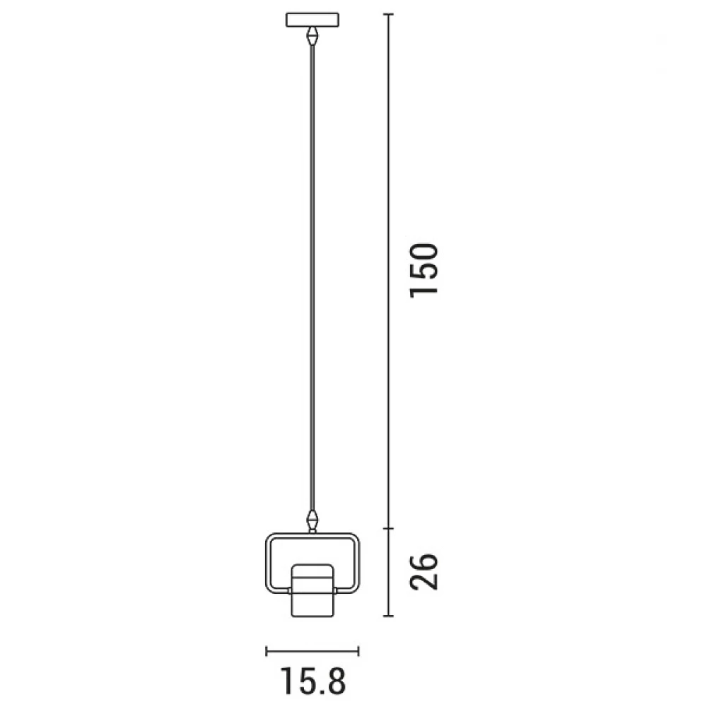ΦΩΤΙΣΤΙΚΟ ΚΡΕΜΑΣΤΟ ΜΟΝΟΦΩΤΟ LED 3+5W 3000Κ 15.8X8X26.1 ΜΑΥΡΟ/ΧΡΥΣΟ - EUROLAMP