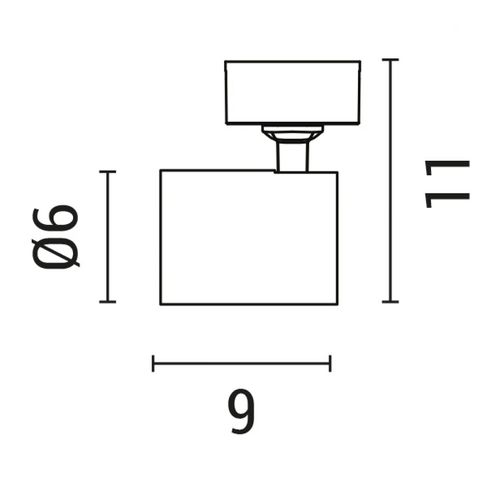 ΣΠΟΤ ΟΡΟΦΗΣ ΜΟΝΟ GU10 S1980 ΜΑΥΡΟ - EUROLAMP