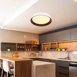ΠΛΑΦΟΝΙΕΡΑ LED 30W Φ450X90 3000Κ ΛΕΥΚΗ/ΜΠΡΟΝΖΕ - EUROLAMP
