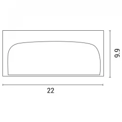 ΑΠΛΙΚΑ ΤΟΙΧΟΥ LM03 ΟΒΑΛ E27 MAX 10W LED 220X99X100 IP54 ΓΚΡΙ PRO EUROLAMP