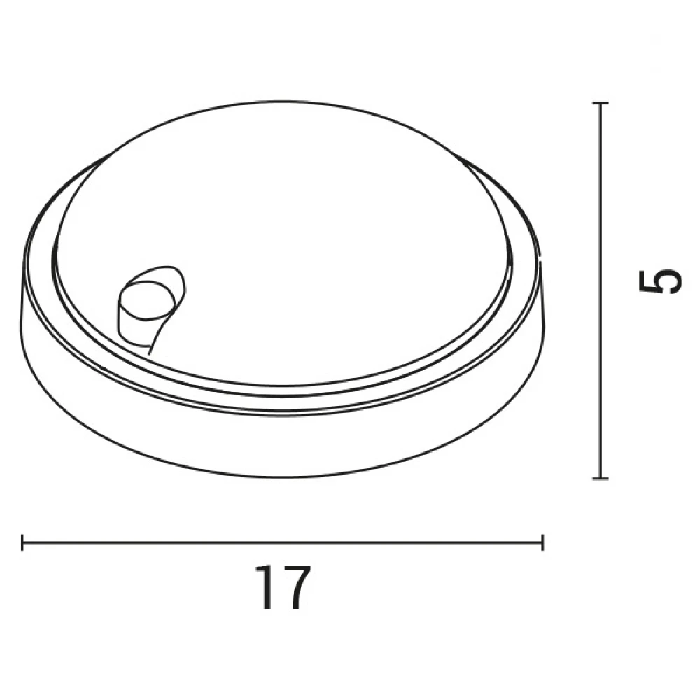 ΦΩΤΙΣΤΙΚΟ ΤΟΙΧΟΥ ΜΕ ΑΝΙΧΝΕΥΤΗ ΚΙΝΗΣΗΣ ΣΤΡΟΓΓΥΛΟ LED 12W Φ170x50 4000K IP54 ΛΕΥΚΗ PLUS EUROLAMP