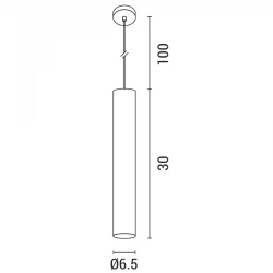 Eurolamp Κρεμαστό Φωτιστικό Λευκό με Ντουί GU10