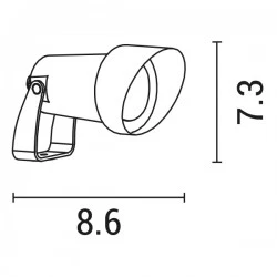 ΣΠOT ΚΗΠΟΥ ΠΛΑΣΤΙΚΟ ΜΕ ΚΑΛΥΠΤΡΟ GU10 IP65 230V Φ95X100 ΜΑΥΡΟ EUROLAMP