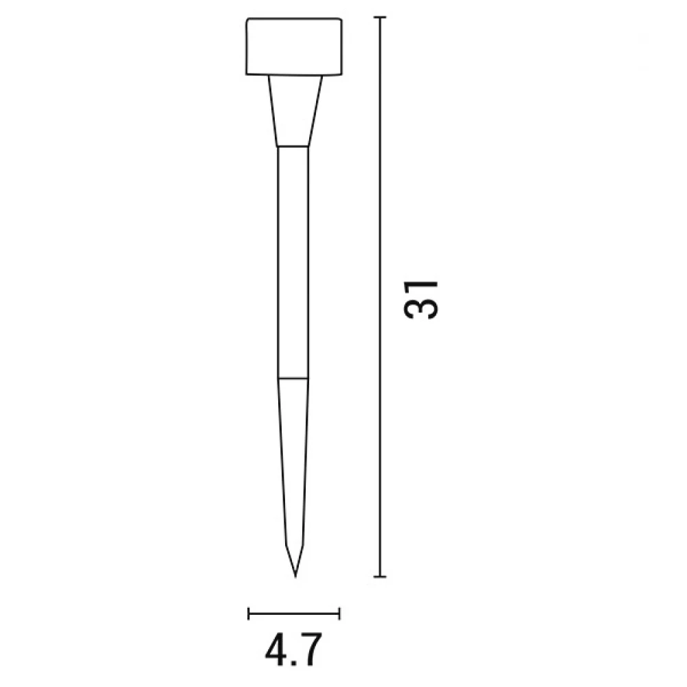 ΗΛΙΑΚΟ ΦΩΤΙΣΤΙΚΟ ΚΗΠΟΥ ΚΑΡΦΩΤΟ Φ47x310mm 4000K EUROLAMP