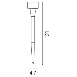 ΗΛΙΑΚΟ ΦΩΤΙΣΤΙΚΟ ΚΗΠΟΥ ΚΑΡΦΩΤΟ Φ47x310mm 4000K EUROLAMP
